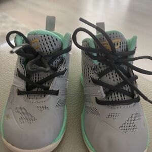 Nike Kids Gray and Mint Sneakers